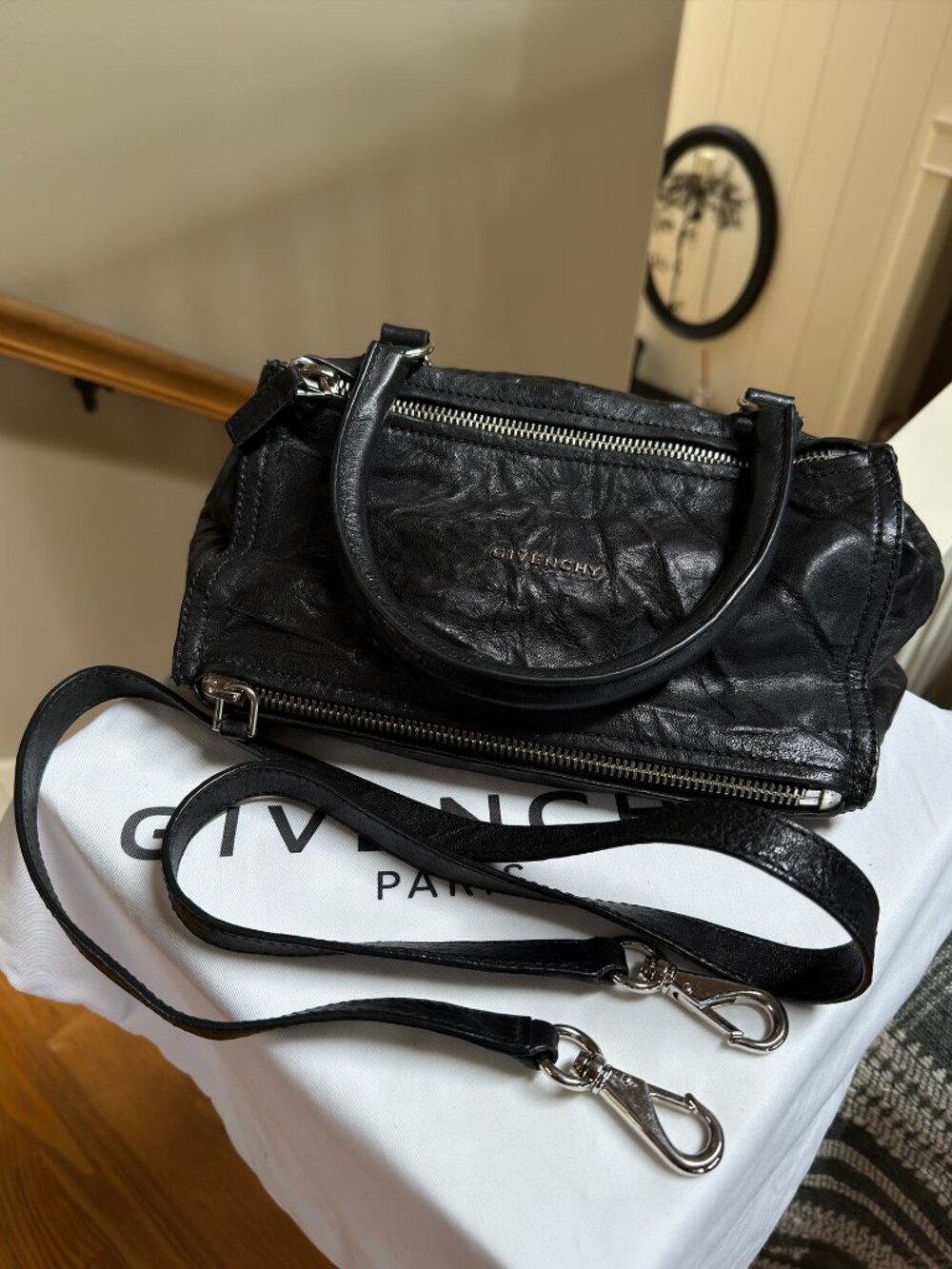 Givenchy Small ‘Pandora’ Bag in Aged Leather | Black